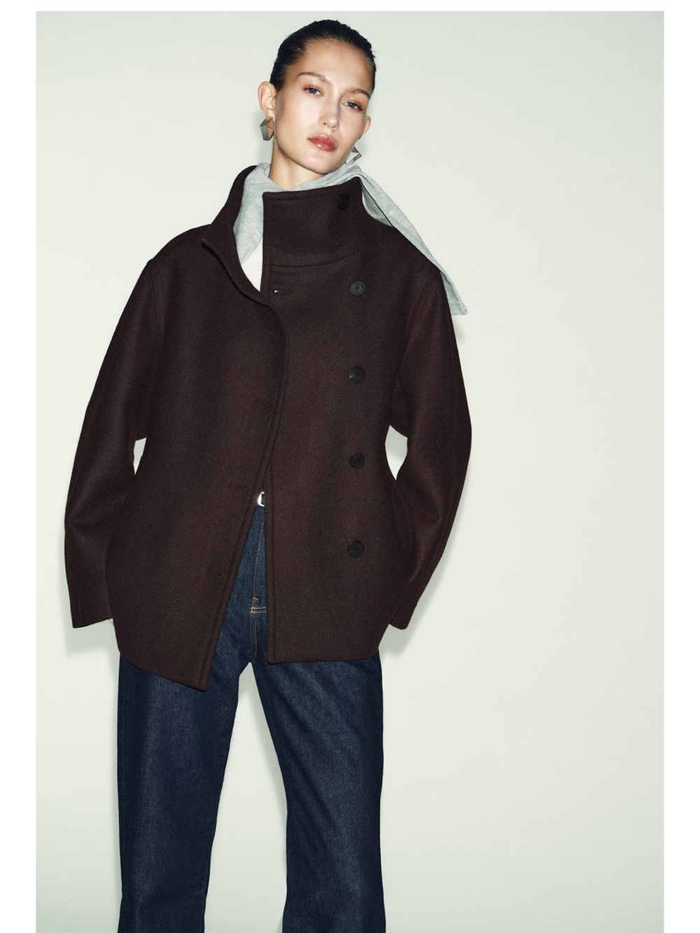 ZARA SHORT WOOL BLEND COAT